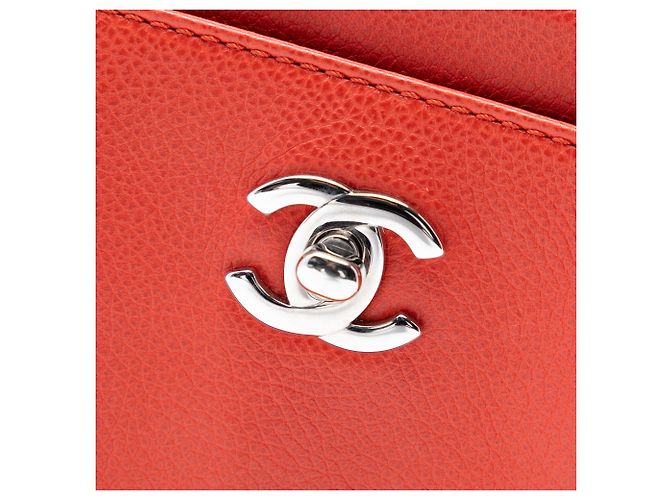 Chanel Rosso Piccola Borsa Executive in Pelle di Vitello Cerf - vista 5