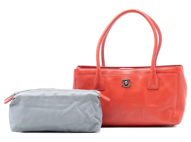 Chanel Rosso Piccola Borsa Executive in Pelle di Vitello Cerf - vista 8