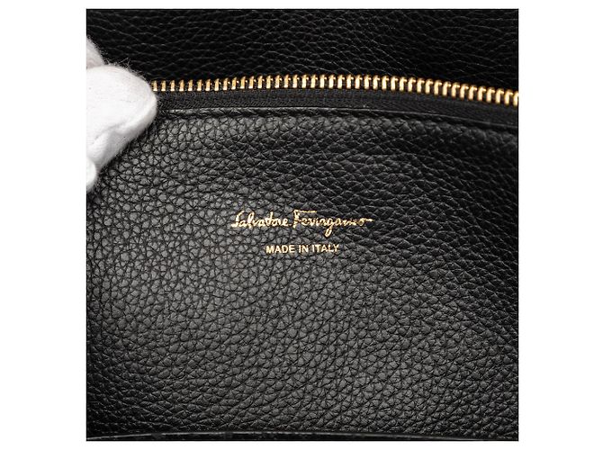 Salvatore Ferragamo Borsa Studio in pelle nera Ferragamo Nero - vista 6