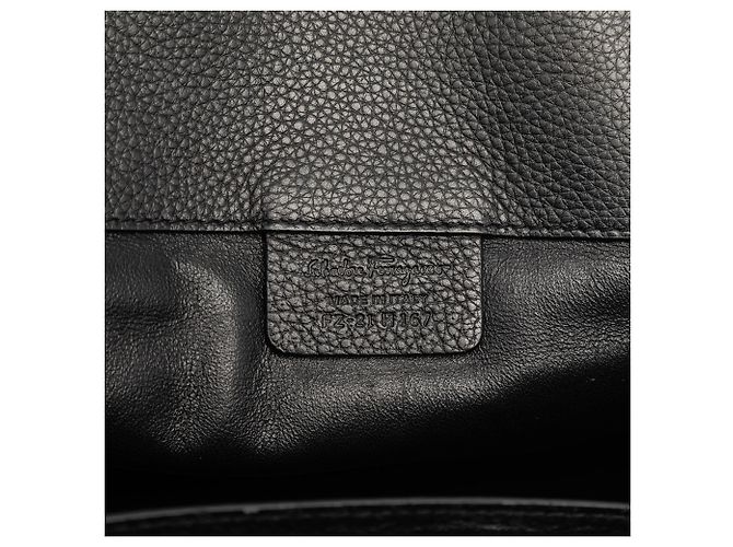 Salvatore Ferragamo Borsa Studio in pelle nera Ferragamo Nero - vista 7