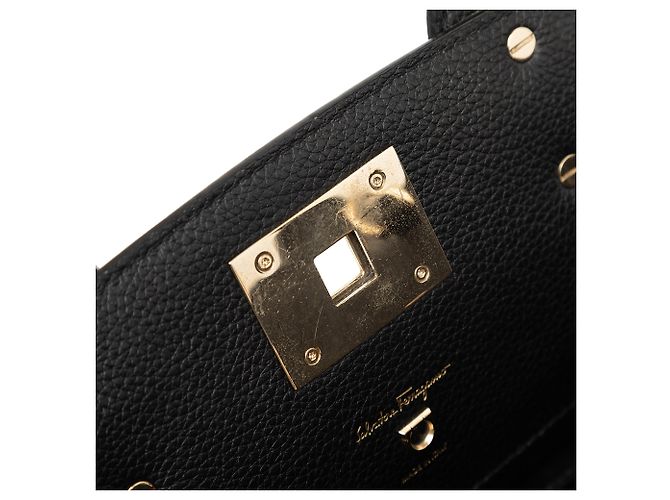 Salvatore Ferragamo Borsa Studio in pelle nera Ferragamo Nero - vista 8