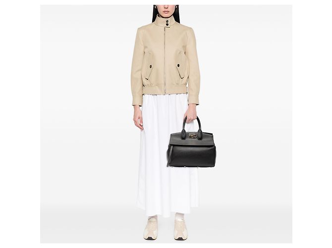 Salvatore Ferragamo Borsa Studio in pelle nera Ferragamo Nero - vista 9