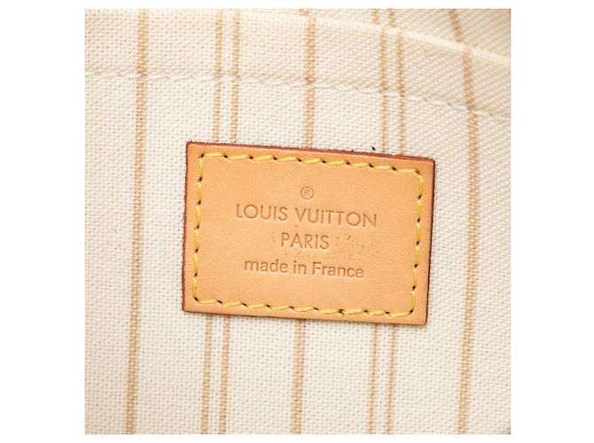 Louis Vuitton Neverfull MM Damier Azur Weiß Tasche - Ansicht 5