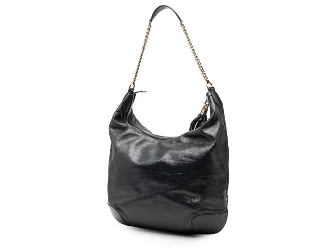 Gucci Blaue Lackleder Soho Schultertasche Marineblau - Ansicht 2