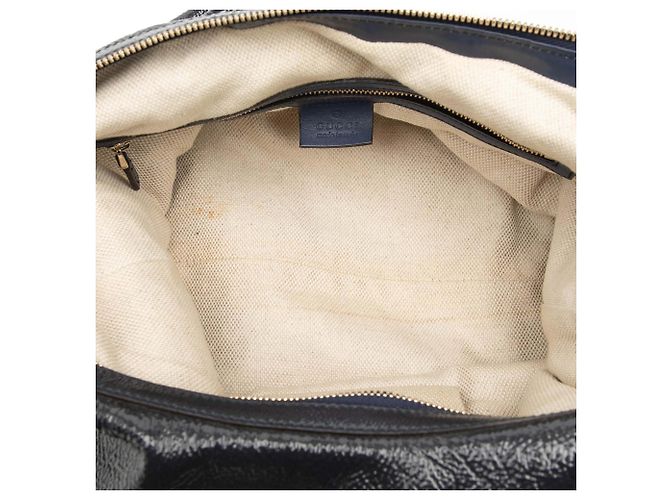 Gucci Blaue Lackleder Soho Schultertasche Marineblau - Ansicht 4