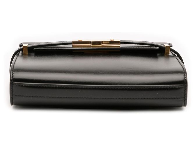 Borsa a spalla Manhattan in vitello nero di Saint Laurent - vista 3