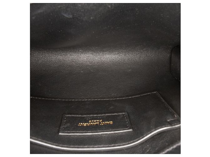 Borsa a spalla Manhattan in vitello nero di Saint Laurent - vista 4