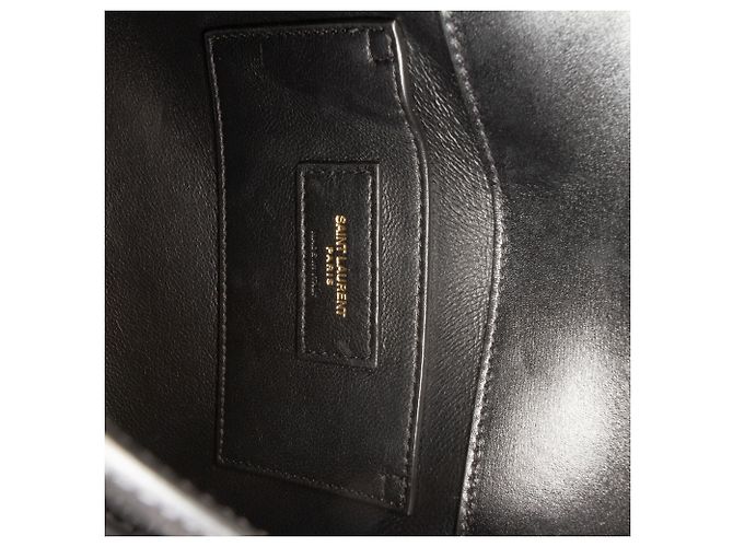 Borsa a spalla Manhattan in vitello nero di Saint Laurent - vista 5