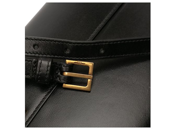 Borsa a spalla Manhattan in vitello nero di Saint Laurent - vista 7