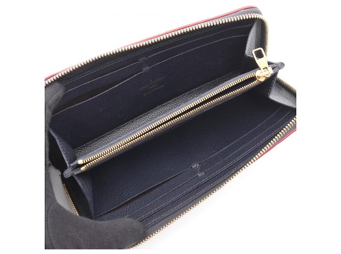 Louis Vuitton Monogram Empreinte Langbörse Rot Marineblau - Ansicht 3