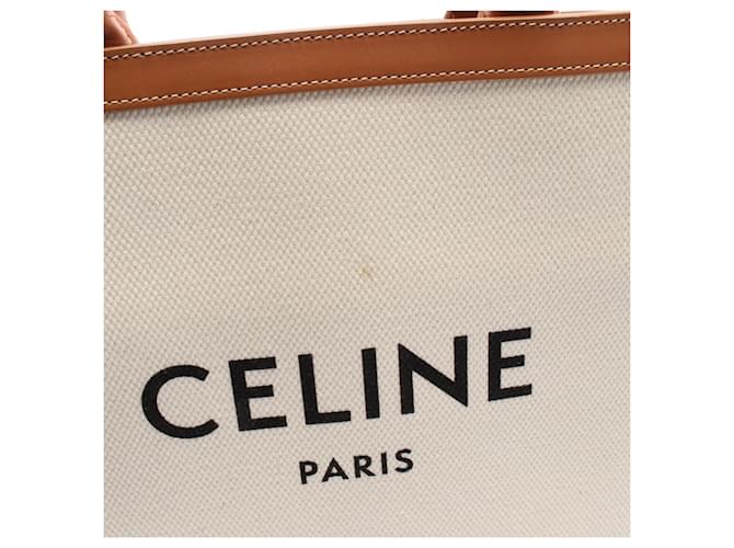 Cabas Céline Borsa tote verticale piccola Celine Marrone Crudo - vista 6