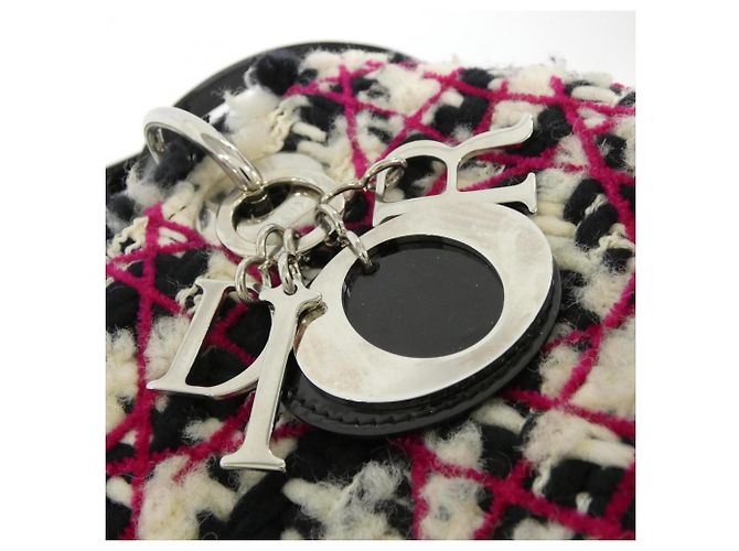 Borsa Lady Medium Christian Dior Nero Bianco - vista 4