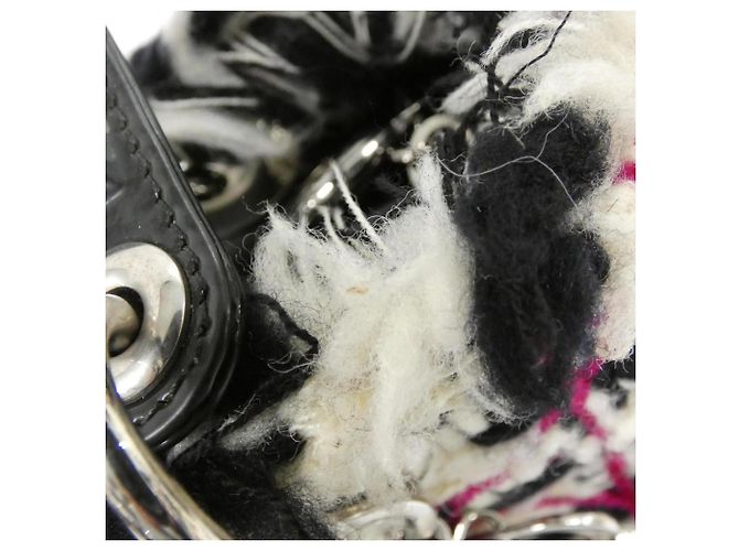 Borsa Lady Medium Christian Dior Nero Bianco - vista 5