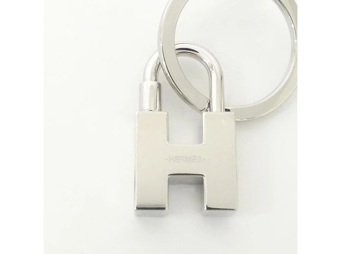 Ring Portachiavi Cadena Quiz Rainbow di Hermès Nero Argento Blu - vista 3