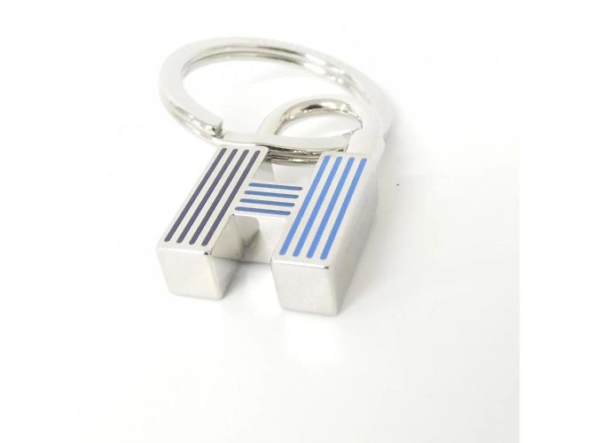 Ring Portachiavi Cadena Quiz Rainbow di Hermès Nero Argento Blu - vista 4