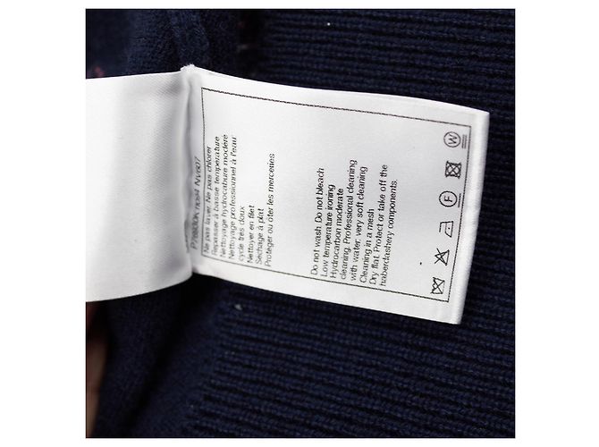 CHANEL Pullover aus floralem Cashmere Blau - Ansicht 11