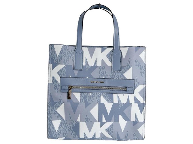 Borsa a spalla in pelle Kenley di Michael Kors in blu - vista 2