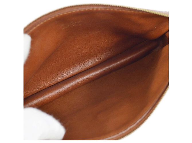 Pochette in PVC stampata in seta Louis Vuitton Charms Marrone - vista 3