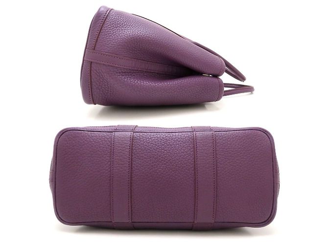 Borsa Hermès Garden Party TPM X Stamp 2016 Viola scuro - vista 3
