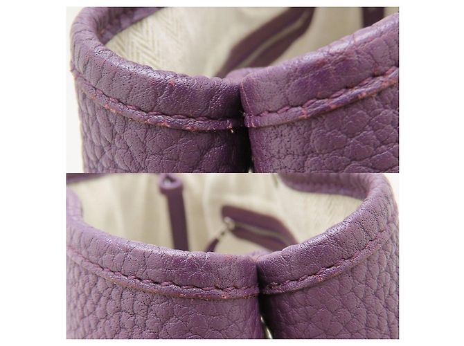 Borsa Hermès Garden Party TPM X Stamp 2016 Viola scuro - vista 6