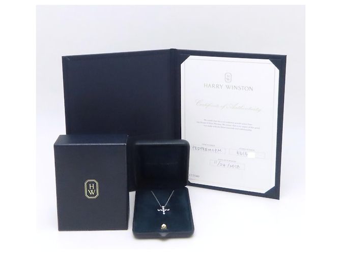 Collana incrociata mini a forma di pera Harry Winston Argento - vista 10