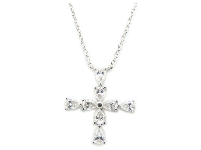 Collana incrociata mini a forma di pera Harry Winston Argento - vista 2