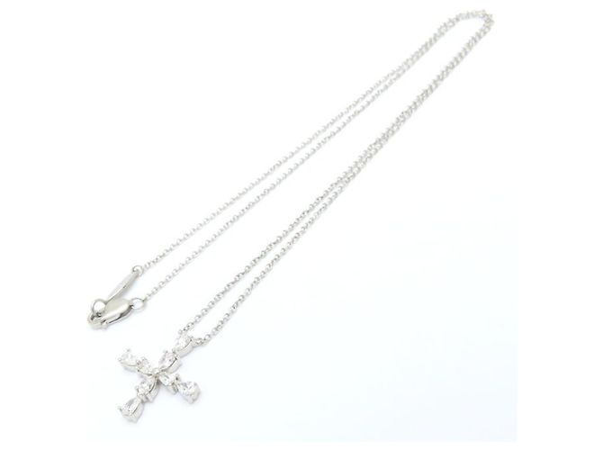 Collana incrociata mini a forma di pera Harry Winston Argento - vista 4