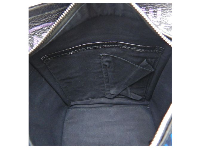 Borsa Balenciaga Bazaar Shopper XS Nero Blu - vista 9