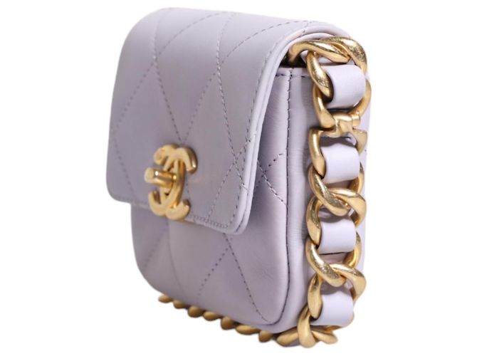 Wallet On Chain Borsa a catena mini Framing di Chanel Porpora - vista 2