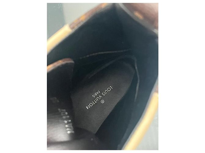 Botas desérticas de plataforma Laureate Louis Vuitton EU 38 Beige Gris pardo Marrón oscuro - vista 10