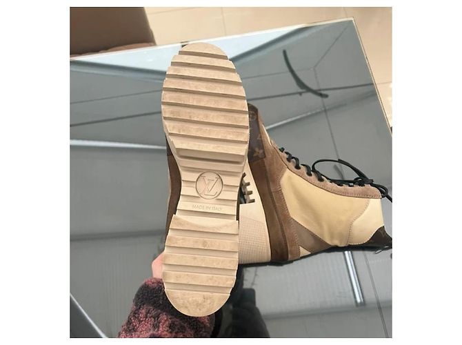 Botas desérticas de plataforma Laureate Louis Vuitton EU 38 Beige Gris pardo Marrón oscuro - vista 9