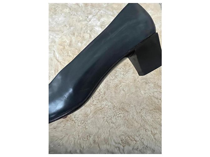 Céline Pumps in pelle Celine con dettaglio dorato Blu scuro - vista 11
