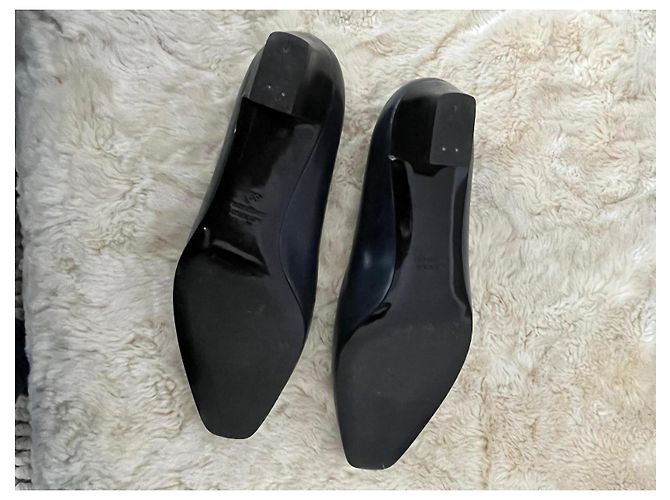 Céline Pumps in pelle Celine con dettaglio dorato Blu scuro - vista 8