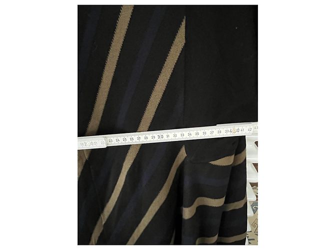 Issey Miyake Pleats Please Strickjacke Braun Schwarz Blau Hellblau Türkis - Ansicht 10