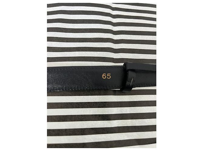 Céline CELINE Paris Damen Gürtel 65 cm Leder Sulky Buckle Top Zustand Schwarz - Ansicht 3