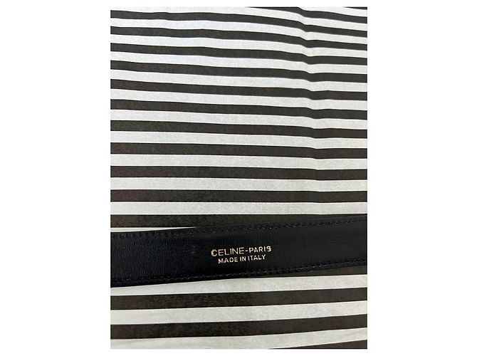 Céline CELINE Paris Damen Gürtel 65 cm Leder Sulky Buckle Top Zustand Schwarz - Ansicht 7