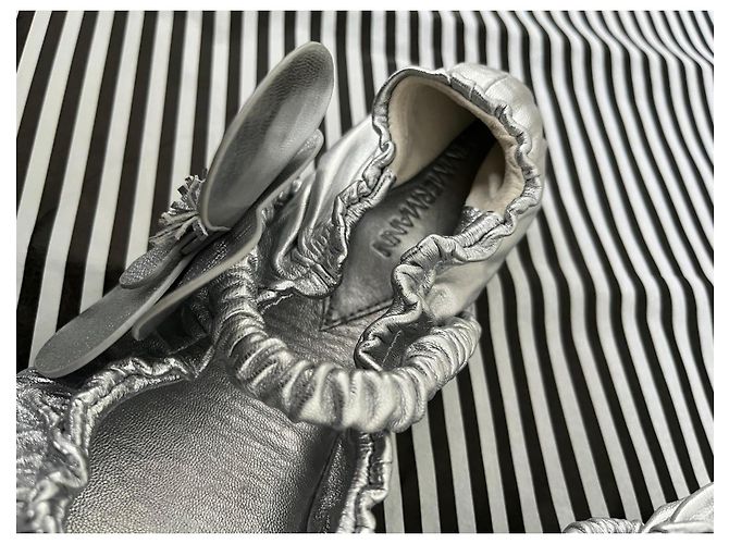Bailarinas plateadas Zimmermann con aplicación floral Plata - vista 3