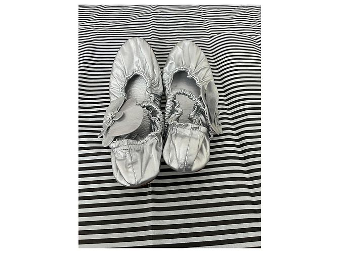 Bailarinas plateadas Zimmermann con aplicación floral Plata - vista 5