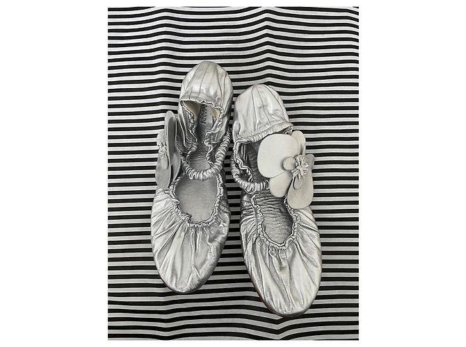 Bailarinas plateadas Zimmermann con aplicación floral Plata - vista 8