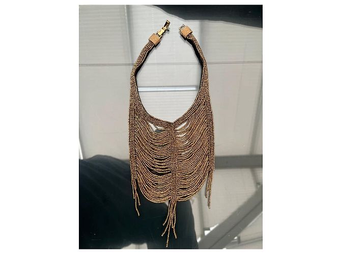 Collana in bronzo con perline Masai e cristalli Christian Dior di John Galliano 1997/98 - vista 10
