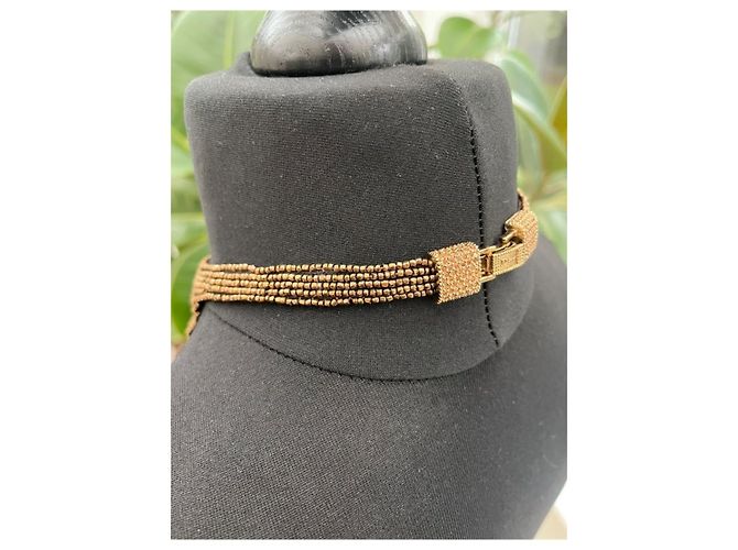 Collana in bronzo con perline Masai e cristalli Christian Dior di John Galliano 1997/98 - vista 8