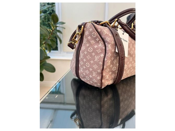 Borsa Bandoulière Speedy 30 Monogram Idylle Sepia Louis Vuitton e Borsetta Coordinata Marrone Beige Taupe - vista 5