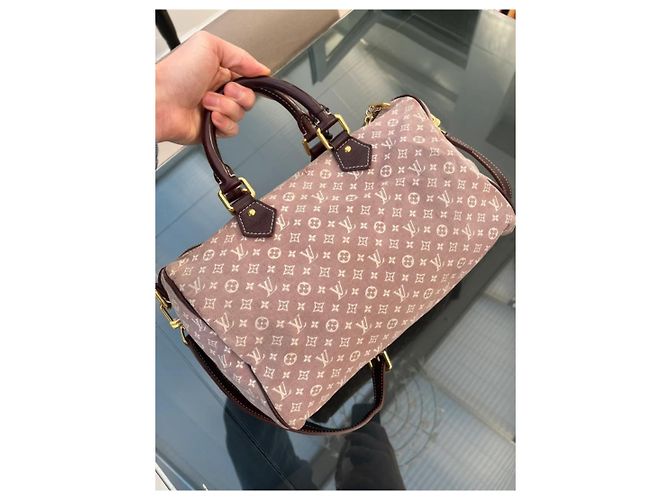 Borsa Bandoulière Speedy 30 Monogram Idylle Sepia Louis Vuitton e Borsetta Coordinata Marrone Beige Taupe - vista 9