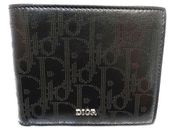 Christian Dior Black Leather Bi-Fold Wallet - view 3