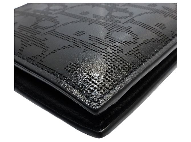 Christian Dior Black Leather Bi-Fold Wallet - view 5
