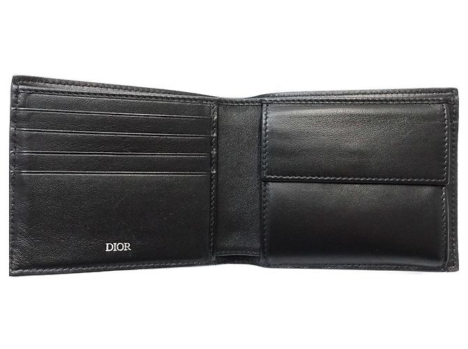 Christian Dior Black Leather Bi-Fold Wallet - view 7