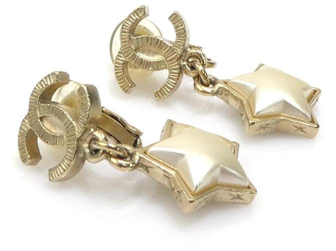 Orecchini a stella Coco Mark di Chanel D'oro Bianco sporco - vista 2