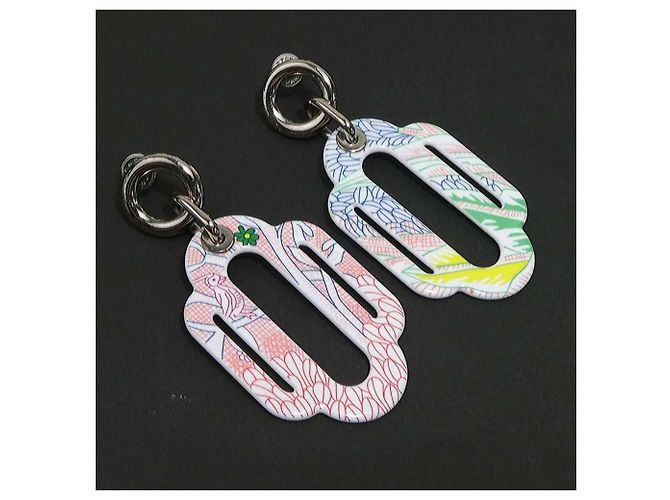 Pendientes Attourage Hermès Plata Multicolor - vista 2