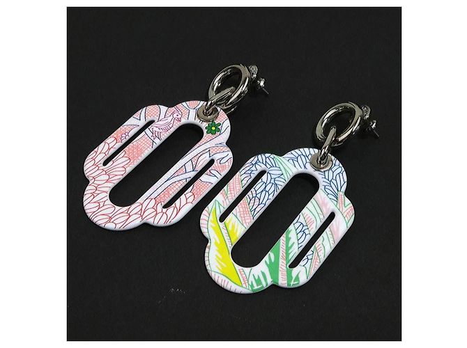Pendientes Attourage Hermès Plata Multicolor - vista 3