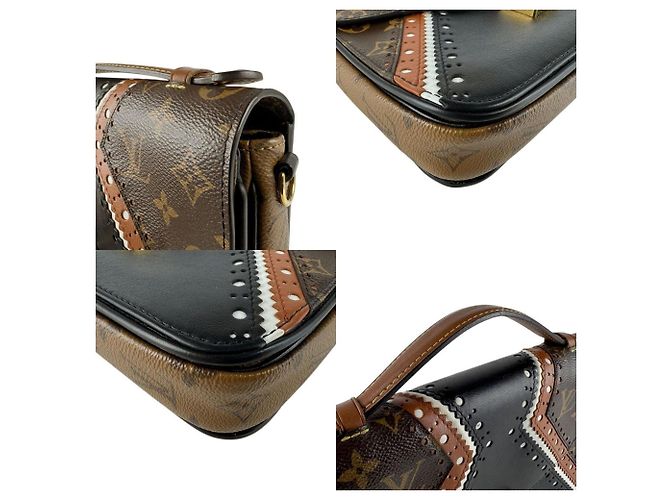 Borsa a Spalla Pochette Metis MM Monogramma Louis Vuitton Marrone Nero - vista 4